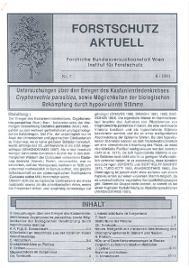 Forstschutz Aktuell  7/1991
