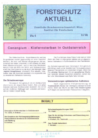 Forstschutz Aktuell  6/1991