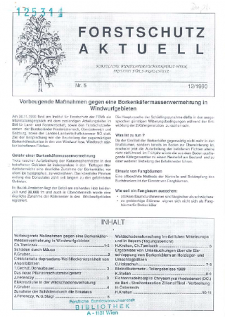 Forstschutz Aktuell  5/1990