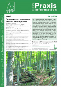 BFW-Praxisinfo  3/2004